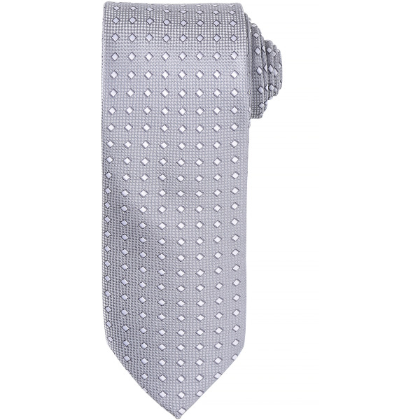 SQUARES TIE Silver One Size