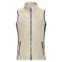 Ladies' Workwear Fleece Vest - STRONG - - stone/black - 3XL
