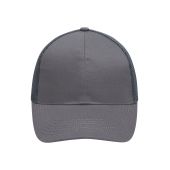 MB6216 6 Panel Air Mesh Cap donkergrijs one size