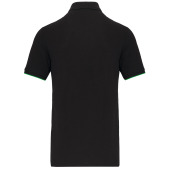 Contrasterende polo Day To Day korte mouwen Black / Kelly Green 4XL
