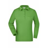 Ladies' Workwear Polo Pocket Longsleeve - lime-green - XS