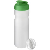 Baseline® Plus 650 ml sportfles met shaker bal - Groen/Frosted transparant