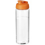 H2O Active® Vibe 850 ml flip lid sport bottle - Transparent/Orange