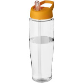 H2O Active® Tempo 700 ml sportfles met fliptuitdeksel - Transparant/Oranje