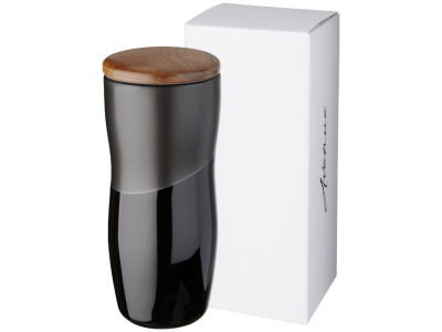 Reno 370 ml dubbelwandige keramische beker Reno 370 ml dubbelwandige keramische beker