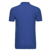 RUS Men Fitted Stretch Polo, Azure Blue, XXL