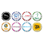 40mm Monaco Poker Chip Ballmarker with Logo Doming on 1 side 40mm Monaco Poker Chip Ballmarker with Logo Doming on 1 side