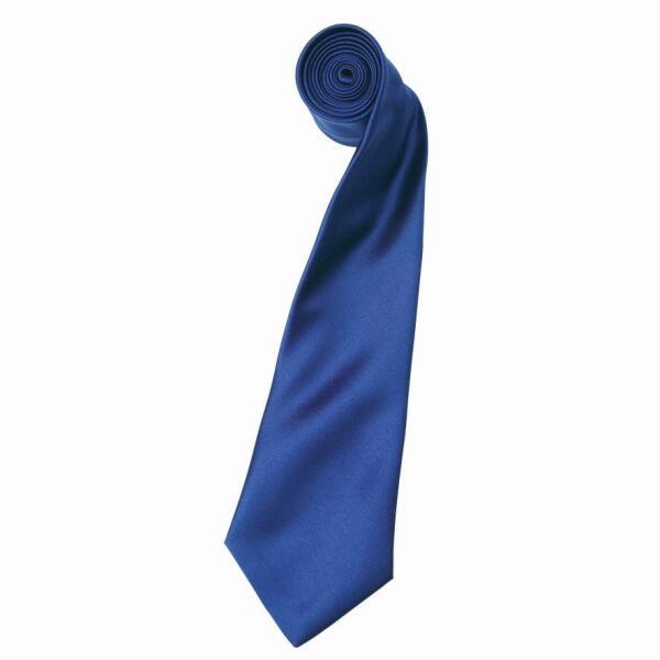 'Colours' Satin Tie, Marine Blue, ONE, Premier