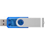 Rotate USB stick transparant - Blauw - 64GB