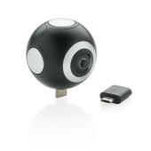 Dual lens 360 camera, zwart Dual lens 360 camera, zwart