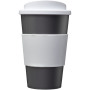 Americano® 350 ml insulated tumbler with grip - Silver/White