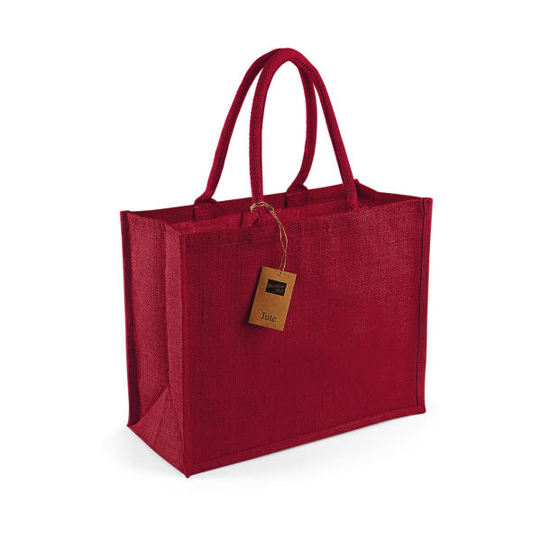 Classic Jute Shopper - Red/Red - One Size