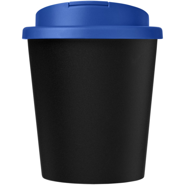 Americano® Espresso Eco 250 ml recycled tumbler with spill-proof lid - Solid black/Mid blue