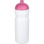 Baseline® Plus 650 ml sportfles met koepeldeksel - Wit/Roze