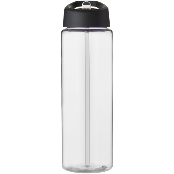 H2O Active® Vibe 850 ml spout lid sport bottle - Transparent/Solid black