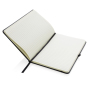 Recycled leather hardcover notebook A5, grey
