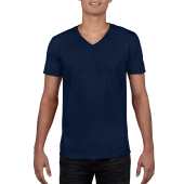 Gildan T-shirt V-Neck SoftStyle SS for him Navy S