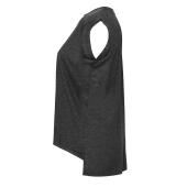 Bella Ladies Flowy Rolled Cuff Muscle T-Shirt, Dark Grey, L, Bella+Canvas