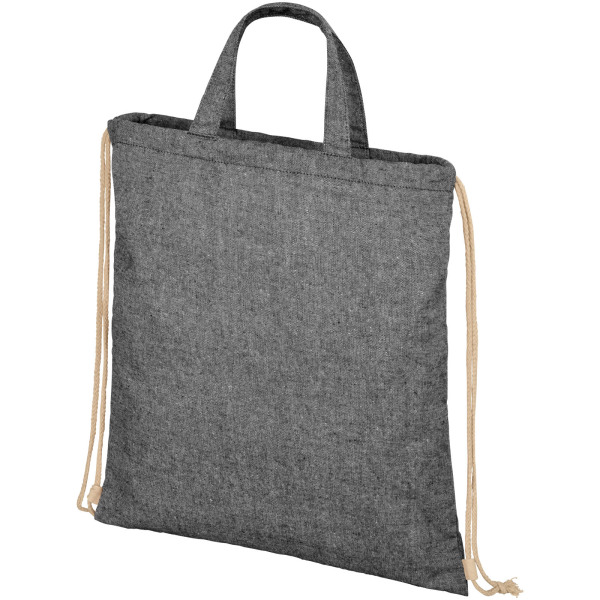 Pheebs 210 g/m² recycled drawstring backpack 6L - Heather black