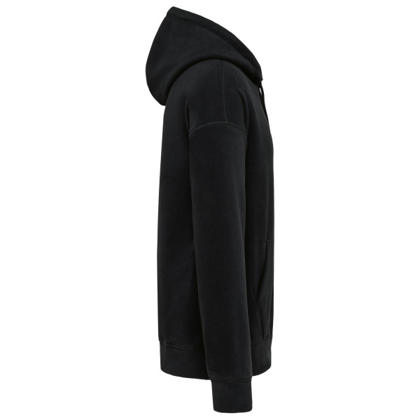 Oversized uniseks sweater met capuchon van gerecycleerd fleece Black XS