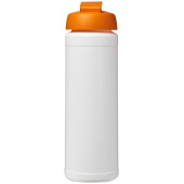 Baseline® Plus 750 ml sportflaska med uppfällbart lock - Vit/Orange