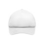 MB071 5 Panel Polyester Mesh Cap for Kids - white/white - one size