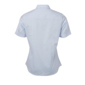 Ladies' Shirt Shortsleeve Poplin - light-blue - 3XL