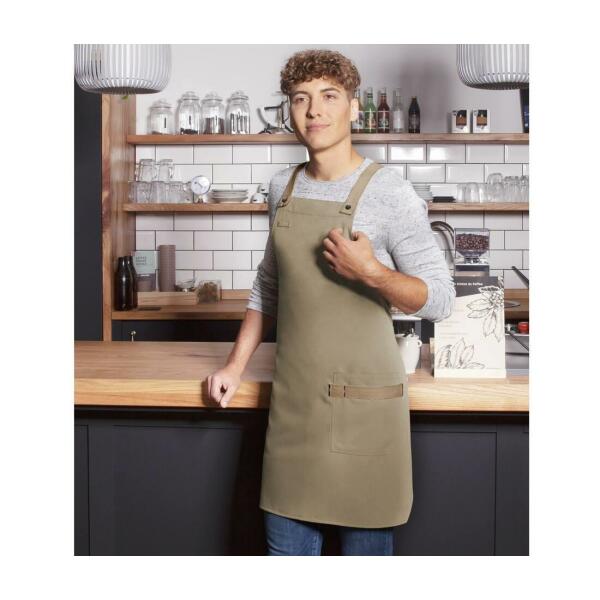 BIB APRON URBAN-LOOK WITH CROSS STRAPS AND POCKET