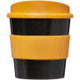 Americano® Primo 250 ml tumbler with grip - Solid black/Orange
