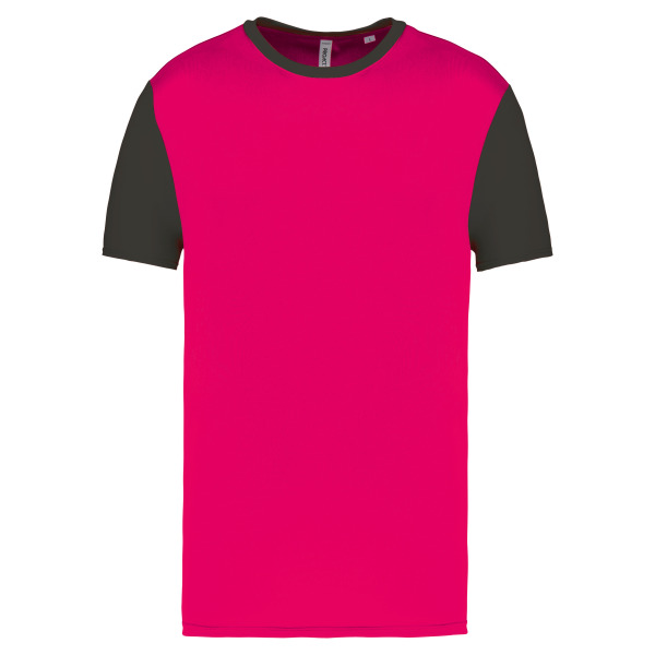 Volwassen tweekleurige jersey met korte mouwen Sporty Pink / Dark Grey XS