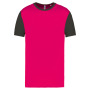Volwassen tweekleurige jersey met korte mouwen Sporty Pink / Dark Grey 3XL