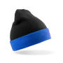 Recycled Black Compass Beanie - Black/Royal - One Size