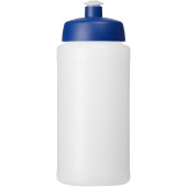 Baseline® Plus 500 ml drinkfles met sportdeksel - Transparant/Blauw