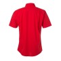 Men's Shirt Shortsleeve Poplin - tomato - XXL