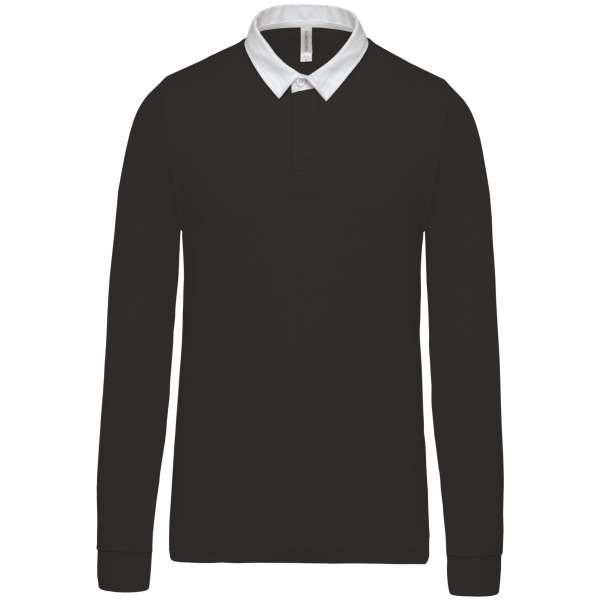 Rugbypolo Black / White M