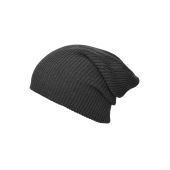 MB7955 Knitted Long Beanie donkergrijs melange one size
