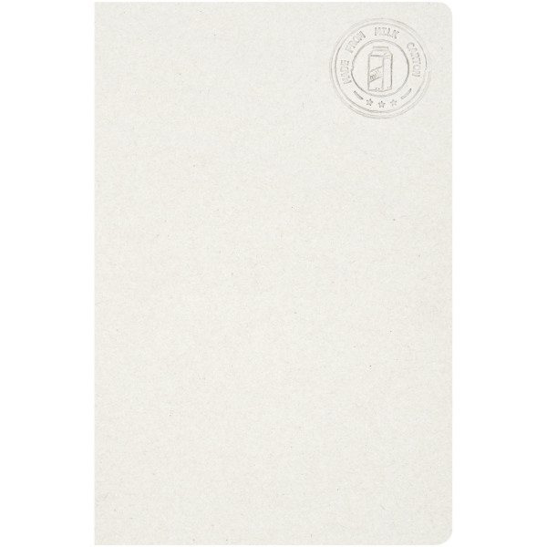 Dairy Dream referentie A5 notitieboek zonder harde achterkant gemaakt van gerecyclede melkpakken - Gebroken wit