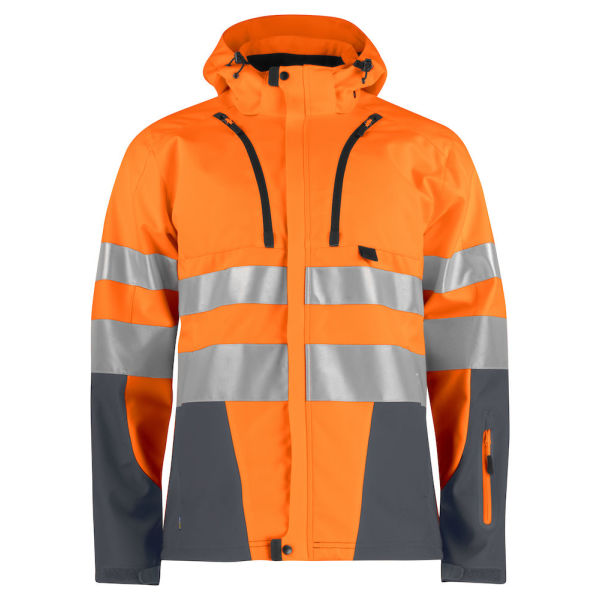 6419 Softshell Jacket HV Orange/Grey L