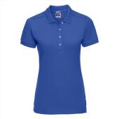 RUS Ladies Fitted Stretch Polo, Azure Blue, L