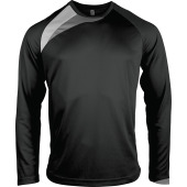 Sportshirt Lange Mouwen kids Black / White / Storm Grey 8/10 jaar