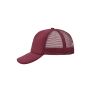 MB070 5 Panel Polyester Mesh Cap - burgundy - one size