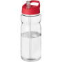 H2O Active® Base 650 ml bidon met fliptuitdeksel - Transparant/Rood