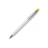 Ball pen Semyr Chrome hardcolour - White / Yellow