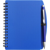 PU notitieboek met balpen Kimora blauw