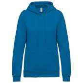 Eco damessweater met capuchon Tropical Blue XS