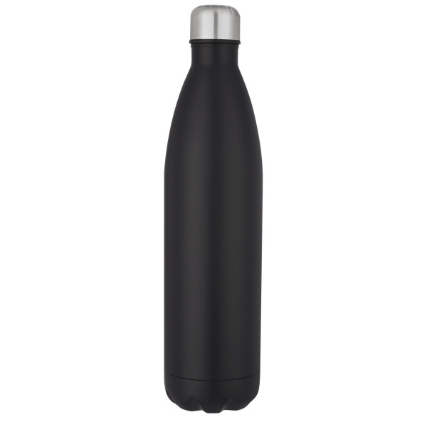 Cove 1 liter vacuüm geïsoleerde roestvrijstalen fles - Zwart