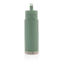Leakproof vacuum on-the-go bottle with handle, green