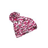 MB7977 Coarse Knitting Hat roze/gebroken wit one size