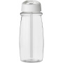 H2O Active® Pulse 600 ml spout lid sport bottle - Transparent/White
