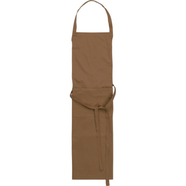 Cotton and polyester (240 gr/m²) apron Luke brown
